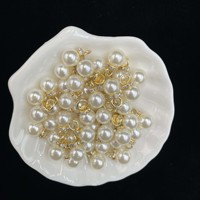 Brillant Brillant Strass Pendentif En Vrac Perle Diy Décoration De Noël Rouge Vert Bleu Perle Cerceau Anneau Charmes À La Main Artisanat ABS Perle