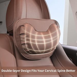 Ensemble de coussins de siège de voiture de luxe - Housse en nylon premium, massage rafraîchissant, soutien lombaire, fermeté douce, soulagement des douleurs dorsales, ajustement universel - Product Image 3
