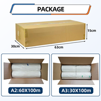 BAIYIN Vente en gros de film DTF 30cm 60cm, film d'impression DTF double mat et simple mat pour t-shirts en coton pur