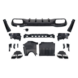 Kit de carrosserie de pare-chocs arrière de style C63 pour Mercedes Benz Classe C <span class=keywords><strong>W206</strong></span> Diffuseur arrière séparateurs d'échappement - Product Image 5