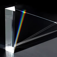 Prisme triangulaire en cristal de quartz optique en verre, prisme équilatéral, vente en gros