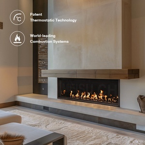 <span class=keywords><strong>Chimenea</strong></span> de Gas de Acero Inoxidable MEISU.CH para Interiores, <span class=keywords><strong>Chimenea</strong></span> Real de 48 Pulgadas para Montar Debajo del Televisor en la Pared - Product Image 2