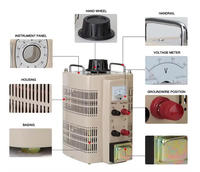 Régulateur de tension monophasé CA 5-100 kVA, transformateur toroïdal réglable et variable