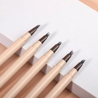 Tubo cosmético de logotipo personalizado para lápiz de cejas líquido tubo líquido 4 puntas lápiz de cejas vacío maquillaje líquido ceja embalaje