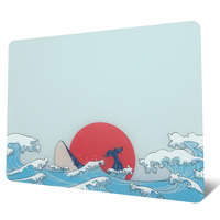 Tapis de souris extra fin 1mm-4mm étanche pour bureau Personnalisable Cartoon E-Sports Gaming Glass Anime Style en stock