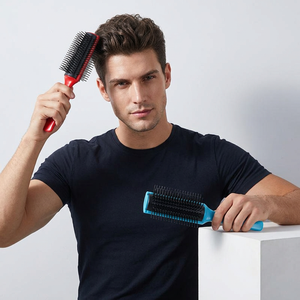 Peignes de coiffure professionnels multicolores à logo personnalisé, peignes à neuf rangées en plastique pour usage domestique, brosses à cheveux professionnelles à 9 rangées avec coussin - Product Image 4