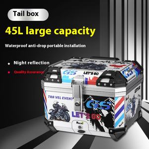 Boîte de rangement arrière pour moto, grande capacité, non en alliage d'aluminium, boîte de livraison pour moto - Product Image 2