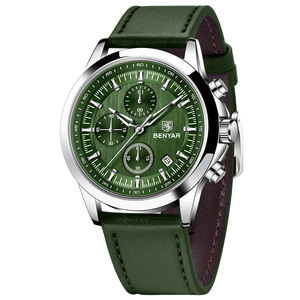 Reloj de Pulsera de Acero Inoxidable de Lujo para Hombre Benyar, Nuevo Diseño, Estilo Simple, Caja Cuadrada, Luminoso, Calendario, Cuarzo, Tipo Caricatura - Product Image 5