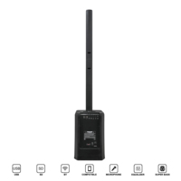 Sistema de PA Profesional de Columna Activa de 1200W - 12x2.75" Rango Completo de Medios + Amplificador Inalámbrico Clase D |   Bocina HD con Sonido de Alta Definición para Exteriores/Karaoke