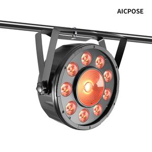 AICPOSE - Foco LED RGB de 9x10W+30W para Escenarios, DMX512, Iluminación Mini para Conciertos, DJ y Fiestas - Product Image 1