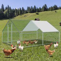 États-Unis en STOCK livraison directe grand métal 3*4M poulailler poulailler lapins Habitat Walkin volaille Cage poule courir maison