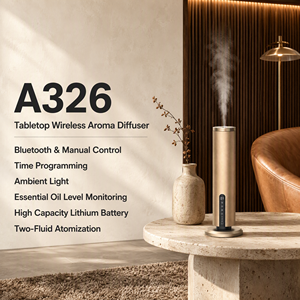SCENTA Luxuriöser Aluminium-Aroma-Diffusor, <span class=keywords><strong>kabellos</strong></span>, 300m³, mit individuellem Logo, Kaltluft-Diffusor für ätherische Öle, Turm-Lufterfrischer für Zuhause - Product Image 1