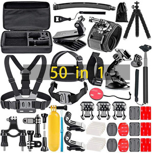 Aksesori kamera GoPro, 50 dalam 1 Kit Kombo aksesori kamera 50 dalam 1 untuk <span class=keywords><strong>Gorpo</strong></span> Hero 12 11 10 <span class=keywords><strong>9</strong></span> 8 Go Pro - Product Image 1