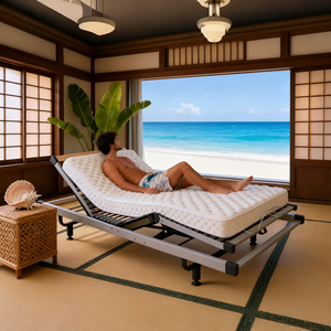 Phong Cách Hiện Đại Có Thể Điều Chỉnh Bền Sắt Duy Nhất Người Điện Đôi Khung Giường Nâng Chức Năng Thông Minh Nệm Khách Sạn - Product Image 6