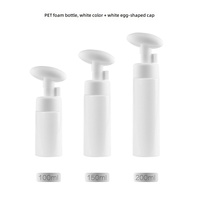 Bouteille en plastique PET pour mousse nettoyante pour le visage, 100 ml, 150 ml, 200 ml, avec pompe à mousse