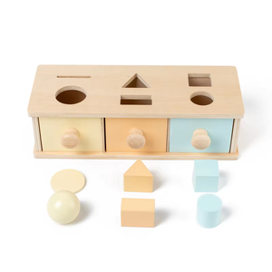 Scatola di monete in legno ispirata ai Montessori Unisex giocattolo educativo per l'apprendimento dei colori forma di smistamento regalo - Product Image 5