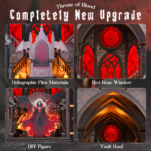 Minicity Book Nook Kit-fai da te casa in miniatura, Booknook minuscolo shelf decoro per la famiglia, gli amici (trono di sangue) - Product Image 3