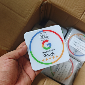 ตัวอย่างฟรี ป้ายรีวิว <span class=keywords><strong>Google</strong></span> แบบ PVC อีพ็อกซี่ พร้อม NFC เมนูโซเชียลมีเดีย สติ๊กเกอร์รีวิว <span class=keywords><strong>Google</strong></span> - Product Image 1