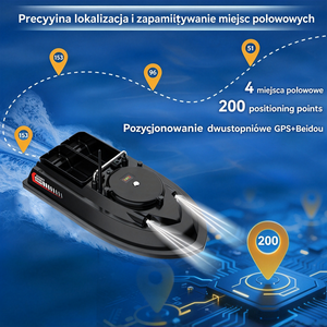 V066 GPS Bait Boat Carp Fishing 4 Grounds <strong>Baitboat</strong> 200 Points Brushless 20km/h Large Bait Boat with GPS and Fish Finder 1KM RC - Product Image 5