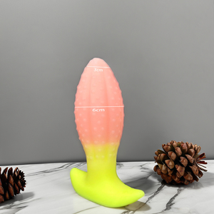 Jouets sexuels anaux féminins à porter longue durée, plug en silicone ananas étanche et écologique pour stimulation et jeux en extérieur - Product Image 2