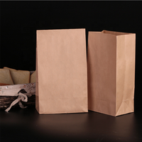 Promotion en gros - Sac en papier brun écologique pour emporter les aliments - Sac en papier à fond carré