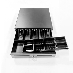 LASPACK 410 5 Bill 8 Coins Boîte à tiroir électronique portable en métal avec clé verrouillée pour supermarché - Product Image 1