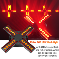 Nouveau modèle de projecteur à tête mobile 120W Beam Wash RGBW4in1, effets de lumière de fond stroboscopiques, DMX512, son automatique pour DJ professionnel, scène
