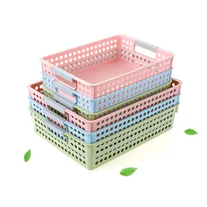 热卖矩形空心排水果蔬储物篮家庭书籍可以存放在篮子里存放