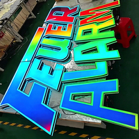 Lettres lumineuses RGB étanches IP65-67 imprimées en 3D, enseigne publicitaire LED personnalisée pour la maison et les hôtels avec transformateur