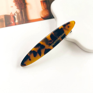 New 6.5cm <strong>Acetic</strong> <strong>Acid</strong> Oval Beak Clip Custom logo Hair Clips for Women Hair Accessories - Product Image 5