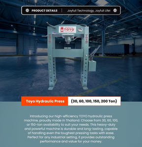Presse hydraulique à cadre en H TAYO ME-PO30, capacité 30 tonnes, machine d'atelier robuste, manomètre réglable, table haute - Product Image 3