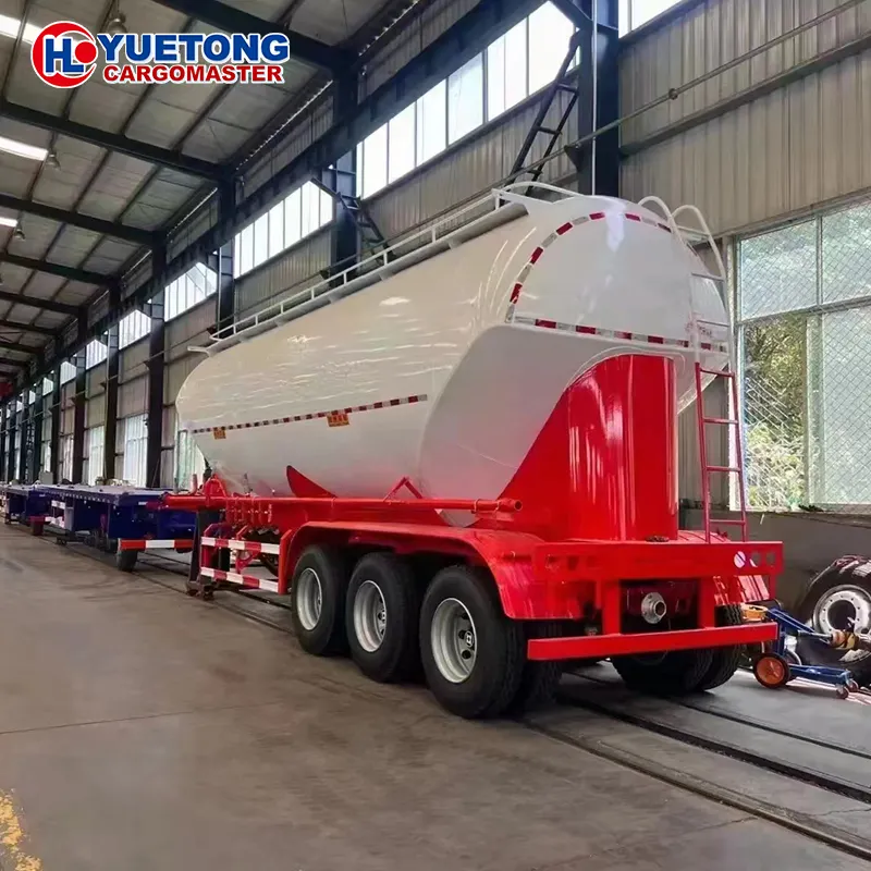 Nhà Máy Giá Tải trọng 45000 lít 3 trục máy nén khí động cơ diesel tàu chở bể chứa bột khô tàu chở bán Trailer