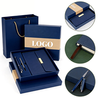 Carnet d'appréciation professionnel personnalisé bleu foncé à couverture rigide avec sangle – Cadeau transfrontalier – Direct Usine