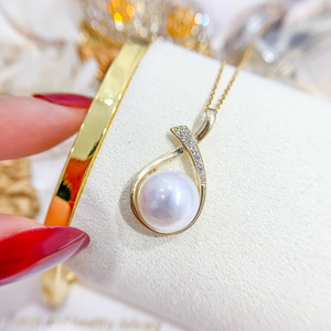 Colgante de Plata S925 con Cuentas de 11-12 mm, Accesorios de Perlas para DIY, Base Vacía para Collar de Jade de Moda, Colgantes de Diamantes 30505 - Product Image 4