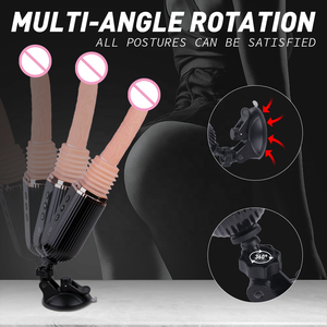 Vibrateur réaliste à poussée automatique, modèle en silicone, machine sexuelle avec poignée et <span class=keywords><strong>ventouse</strong></span> pour femmes - Product Image 3