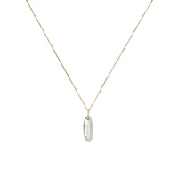 Collier pendentif en argent sterling 925 avec perle d'eau douce, style minimaliste Gemnel