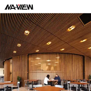 2019 Decorative metal wooden false ceiling designs for hall