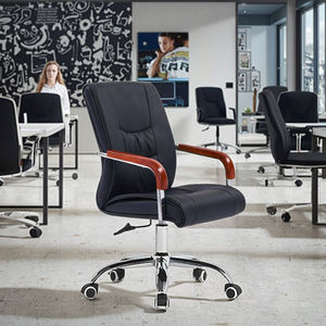 <span class=keywords><strong>Chaise</strong></span> <span class=keywords><strong>de</strong></span> <span class=keywords><strong>bureau</strong></span> <span class=keywords><strong>de</strong></span> direction <span class=keywords><strong>ergonomique</strong></span> moderne Ekintop en cuir avec base pivotante réglable en hauteur, accoudoirs fixes, cadre en métal chromé - Product Image 3