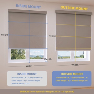 Stores enrouleurs ZSTARR avec tissu double face <span class=keywords><strong>beige</strong></span> en <span class=keywords><strong>lin</strong></span>, système à ressort, stores enrouleurs d'intérieur - Product Image 6