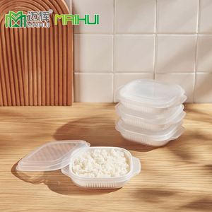 Microwaveable Rice Box Japanese Style Single Compartment Bento Box <b>Refrigerator</b> Friendly for Food Storage Serving - Product Image 2