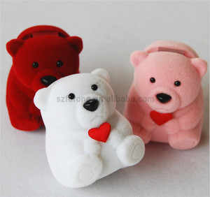 Venta caliente मखमल भालू गहने उपहार बॉक्स पैरा anillos वाई pequeos pendientes Colgante कॉलर - Product Image 5