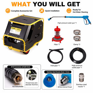 Hidrolavadora Industrial de Agua Caliente, Limpiadora a Vapor Móvil, Máquina Eléctrica para Lavar Autos - Product Image 2