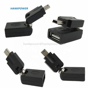 Rotación de 360 grados Mini USB a USB 2,0 Conector convertidor Mini USB OTG Adaptador para coche AUX - Product Image 1