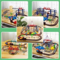 Train électrique à grande vitesse pour enfants, jouet avec piste, échelle 1:5, en plastique, pour garçons de 0 à 24 mois, piles alcalines AA