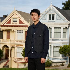 OKONKWO เสื้อเชิ้ตแขนยาวลายก้างปลาสีพื้นใหม่สไตล์มาโช่ลำลองสำหรับฤดูใบไม้ร่วง เสื้อทำงานสำหรับวิศวกร กระดุมสีดำสำหรับผู้ชาย - Product Image 2