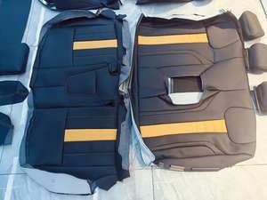 Fundas de Cuero para Asientos Delanteros y Traseros YLA, Negras y Amarillas con Fondo Amarillo, para BMW y <span class=keywords><strong>Audi</strong></span> - Product Image 2