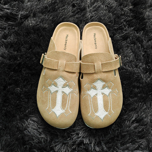 High quality custom men's lacquered platform shoes men's and women's 2025 summer new loafers slippers - Product Image 1