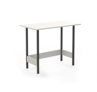 Mobilier de bureau convertible moderne Gustowe Table modulaire d'étude et d'ordinateur en bois et fer pour la maison, l'école et l'hôtel.