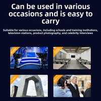Téléprompteur professionnel de 20 pouces pour la diffusion en direct, compatible avec les appareils photo reflex numériques, avec grand écran et design portable TY-T20