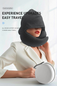 Hot bán sáng tạo xách tay trùm đầu Bộ nhớ bọt hoodie du lịch cổ gối với mui xe chất lượng cao du lịch gối - Product Image 3